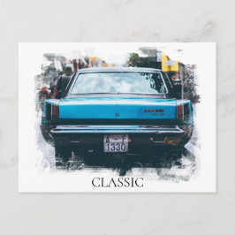 Postal *~* Pintura clásica de coches antiguos de época