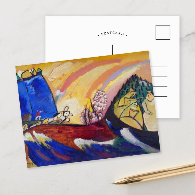 Postal Pintura con troika | Kandinsky (Subido por el creador)