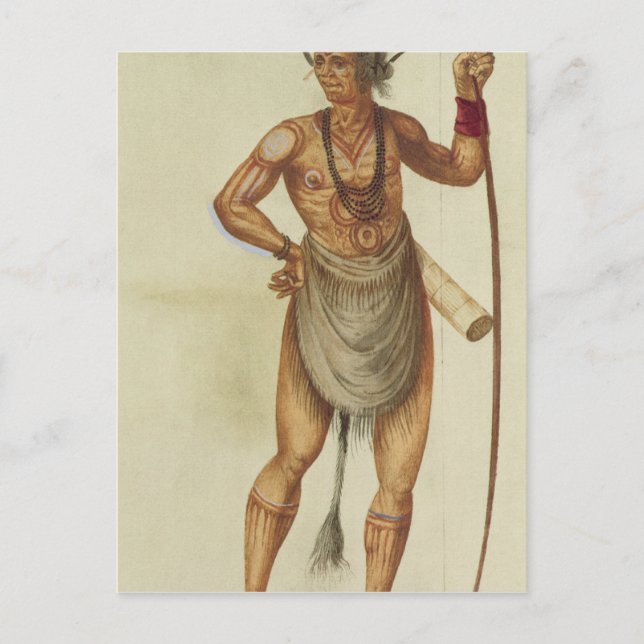 Postal Pintura corporal india (Anverso)