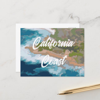 Postal Pintura costera de California
