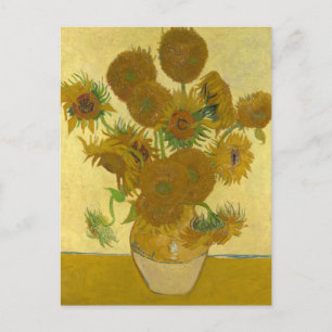 Postal Pintura de 15 girasoles de Vincent Van Gogh