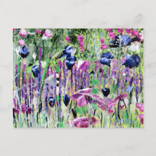 Postal Pintura de aceite de flores de Cheleea