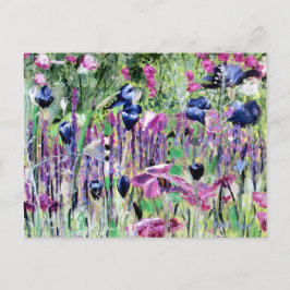 Postal Pintura de aceite de flores de Cheleea