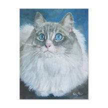 Pintura de aceite de gato de Ragdoll