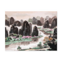 Pintura de acuarela china, canción de viajero