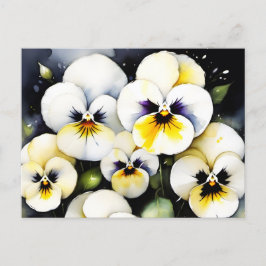 Postal pintura de acuarela de bonito blanco