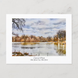 Postal Pintura de acuarela de Central Park New York