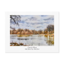 Pintura de acuarela de Central Park New York