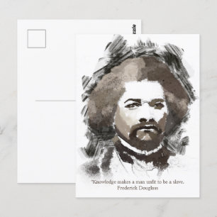 Postal Pintura de acuarela de Frederick Douglass