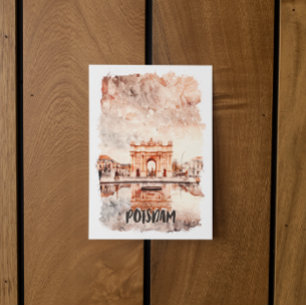 Postal Pintura de acuarela de Potsdam Germany