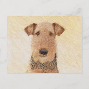 Postal Pintura de Airedale Terrier - Arte original y boni