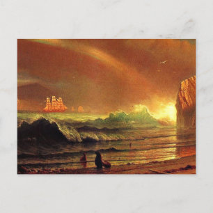 Postal pintura de Albert Bierstadt, la Puerta de Oro,