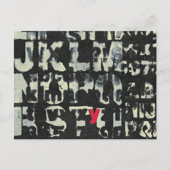 Postal Pintura de alfabeto de Norman Wyatt (Anverso)