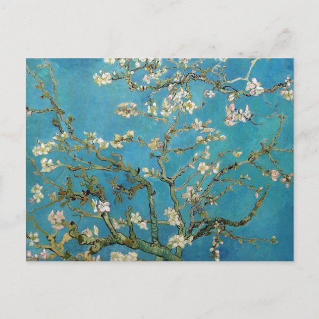 Postal Pintura de Almond Blossoms Vincent van Gogh (Anverso)