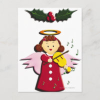 Pintura de ángel tocando violín, Ilustracion