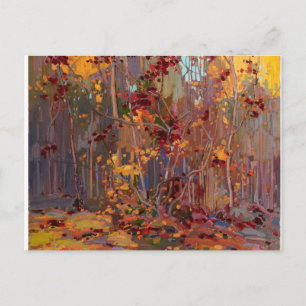 Postal Pintura de arce canadiense por Tom Thomson