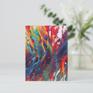 Postal pintura de arte abstracto