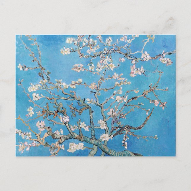 Postal Pintura de arte de Almond Blossoms Blue Vincent va (Anverso)