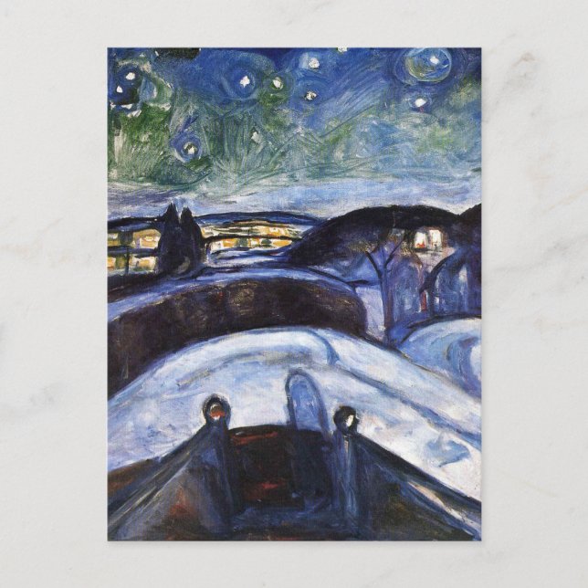 Postal Pintura de arte de Edvard Munch (Anverso)