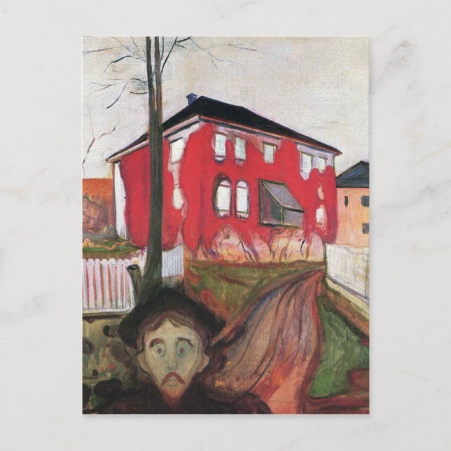 Postal Pintura de arte de Edward Munch (Anverso)
