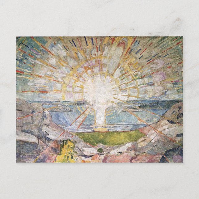 Postal Pintura de arte de Edward Munch (Anverso)