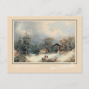 Postal Pintura de Arte de Paisaje Personalizada de País d
