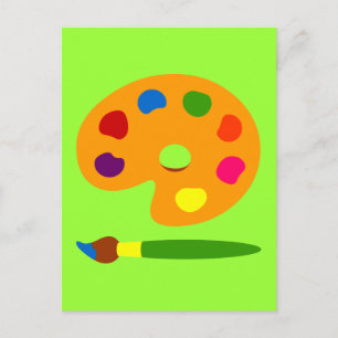Postal Pintura de arte de paleta