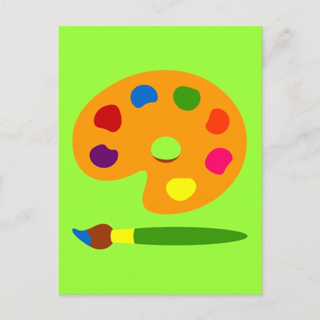 Postal Pintura de arte de paleta (Anverso)