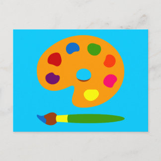 Postal Pintura de arte de paleta