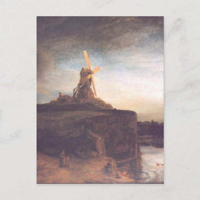 Postal Pintura de arte de Rembrandt (Anverso)