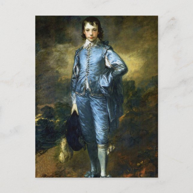 Postal Pintura de arte de Thomas Gainsborough: El niño az (Anverso)