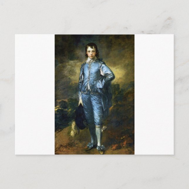 Postal Pintura de arte de Thomas Gainsborough: El niño az (Anverso)