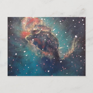 Postal Pintura de arte espacial Carina Nebula