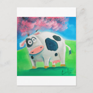 Postal Pintura de arte folclórico cutáneo de vaca Gordon