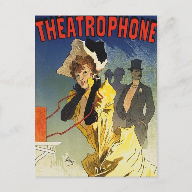 Postal Pintura de arte Poster de publicidad de teatro de  (Anverso)
