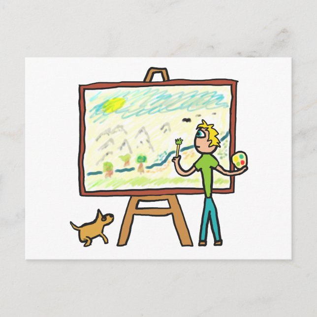 Postal Pintura de artista (Anverso)