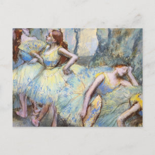 Postal Pintura de bailarinas de arte Degas Ballet