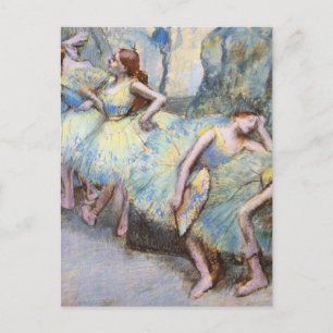Postal Pintura de bailarinas de arte Degas Ballet