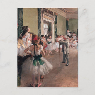 Postal Pintura de ballet Degas, clase de ballet antiguo