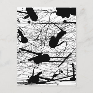 Postal Pintura de bandeja negra original