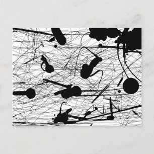 Postal Pintura de bandeja negra original