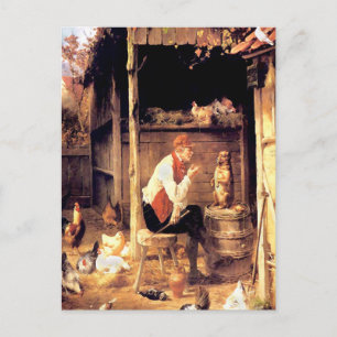 Postal Pintura de Bella Artes de época de entrenamiento d