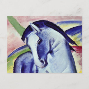 Postal Pintura de Bella Artes de la época del caballo azu