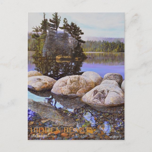 Postal Pintura de belleza oculta (Anverso)