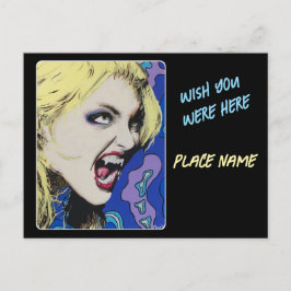 Postal Pintura de ‘Beso duro’ sobre una