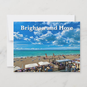 Postal Pintura de Brighton y Hove Beach