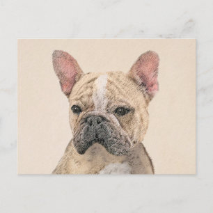 Postal Pintura de Bulldog Francés (Sable) - Original ador
