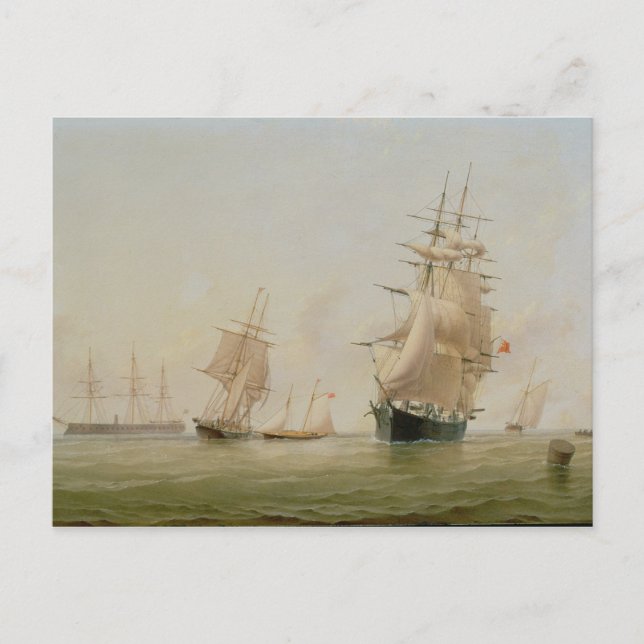 Postal Pintura de buque (aceite sobre lienzo) (Anverso)