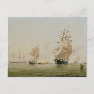 Postal Pintura de buque (aceite sobre lienzo)