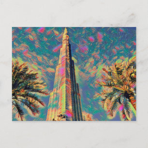 Postal Pintura de Burj Khalifa